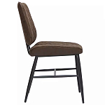 Стул с темно-коричневой обивкой из экокожи Benderson варинант исполнения - 2 | Loft Concept в Омске