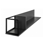 Полка навесная открытая цвета графит Strict Lines  варинант исполнения - 5 | Loft Concept в Омске