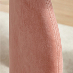 Обеденный стол со стеклянной столешницей и розовыми ножками с тканевой обивкой Wrigley варинант исполнения - 2 | Loft Concept в Омске