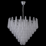 Люстра с подвесками из рифленного стекла в форме капель Textured Glass Chandelier варинант исполнения - 6 | Loft Concept в Омске
