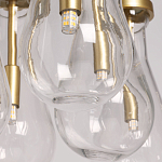 Люстра с 7-ю прозрачными плафонами из стекла в форме капли Lucid Rain  варинант исполнения - 10 | Loft Concept в Омске