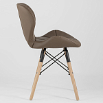 Стул с коричневым сиденьем из экокожи JEROEN варинант исполнения - 2 | Loft Concept в Омске