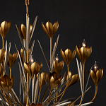 Люстра золотого цвета в виде цветков крокуса Hanging Flowers варинант исполнения - 2 | Loft Concept в Омске