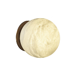 Настенно-потолочный светильник с плафоном в форме шара из алебастра Cryptocrystalline Stone варинант исполнения - 1 | Loft Concept в Омске