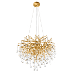 Люстра подвесная с прозрачными стеклянными подвесками в форме капель Диаметр 60 см Droplet Chandelier варинант исполнения - 4 | Loft Concept в Омске