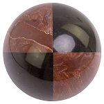 Шар декоративный из натуральных камней Лемезит и Змеевик Черный Natural Stone Spheres варинант исполнения - 2 | Loft Concept в Омске