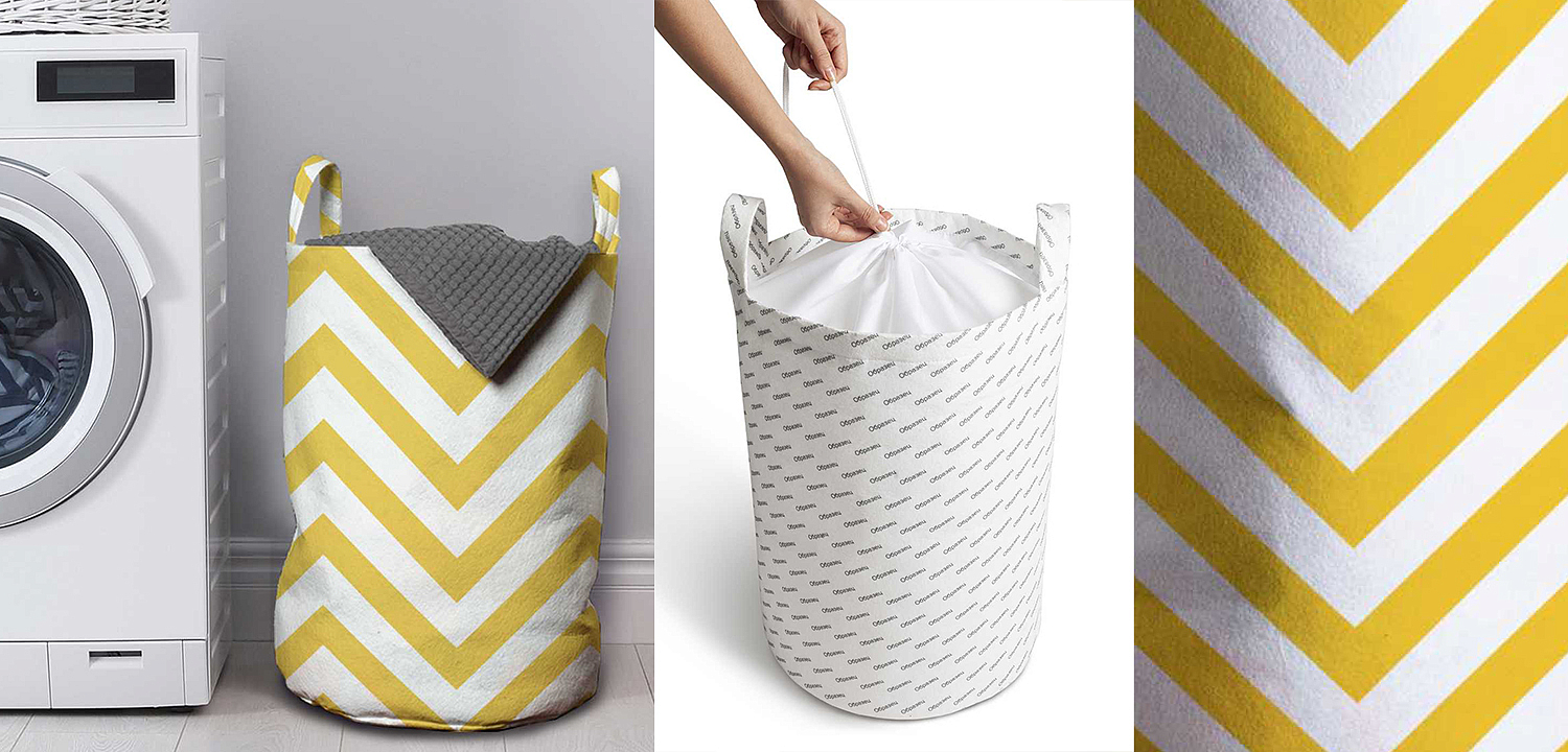 Корзина Mustard Chevron Basket Корзина Mustard Chevron Basket - Loft-Concept в Омске