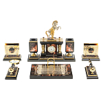 Настольный письменный набор из яшмы и долерита с декором в виде коня Manager Organizer варинант исполнения - 1 | Loft Concept в Омске