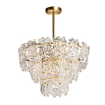 Люстра многоярусная с объемными прозрачными цветами Hanging Flowers варинант исполнения - 2 | Loft Concept в Омске