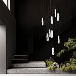 Подвесной светильник белого цвета с изогнутым плафоном Flow Loop варинант исполнения - 7 | Loft Concept в Омске