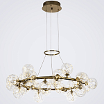 Дизайнерская кольцевая люстра с гирляндой внутри стеклянных сферических плафонов Iona Garland Chandelier 25 варинант исполнения - 2 | Loft Concept в Омске