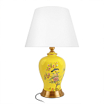 Настольная лампа желтая с изображением птиц Slip Away варинант исполнения - 1 | Loft Concept в Омске