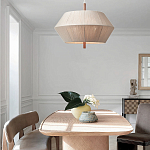 Люстра из дуба с веревчатым абажуром Rope Oak Chandelier варинант исполнения - 4 | Loft Concept в Омске