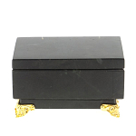Шкатулка из натурального камня змеевик чёрного цвета Stone Casket варинант исполнения - 3 | Loft Concept в Омске
