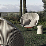 Дизайнерское уличное кресло с веревочной спинкой PETALO Armchair варинант исполнения - 3 | Loft Concept в Омске