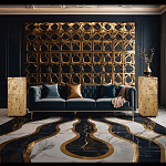 Торшер прямоугольный из натурального камня Calcite Geometry варинант исполнения - 11 | Loft Concept в Омске