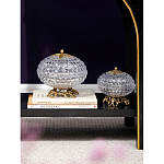 Конфетница из прозрачного рельефного стекла Eden Garden варинант исполнения - 6 | Loft Concept в Омске