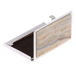 Визитница карманная металлическая с накладкой из натурального камня Агат Stone Business Card Holders  варинант исполнения - 3 | Loft Concept в Омске