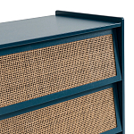 Комод с 3-мя ящиками из ротанга Blais Deep Blue Wicker Furniture варинант исполнения - 5 | Loft Concept в Омске