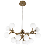 Люстра с плафонами из стеклянных шаров Pearls Suspension Brass Chandelier варинант исполнения - 2 | Loft Concept в Омске