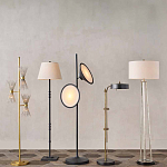 Торшер черный с 2-мя большими лампами Black Diffusers варинант исполнения - 2 | Loft Concept в Омске