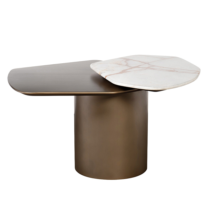 Столик журнальный Promontory с мрамором Бронза в Омске | Loft Concept 