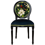 Стул чёрный из натурального бука с изображением птица в саду Blooming Red Birds варинант исполнения - 1 | Loft Concept в Омске