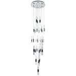 Люстра с прямоугольными плафонами из хрусталя Esme Rectangular Crystal Chrome Chandelier варинант исполнения - 1 | Loft Concept в Омске