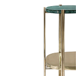 Консоль овальной формы золотая с полкой для хранения Craig варинант исполнения - 2 | Loft Concept в Омске