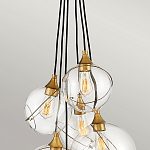 Подвесной светильник с шестью прозрачными стеклянными шарообразными плафонами Hinkley варинант исполнения - 6 | Loft Concept в Омске