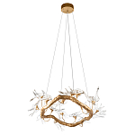 Люстра подвесная с прозрачными стеклянными птичками на ветвях Диаметр 80 см Serip Voa варинант исполнения - 4 | Loft Concept в Омске