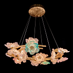 Люстра круглая на золотом каркасе с цветочным декором Miscellaneous herbs варинант исполнения - 3 | Loft Concept в Омске