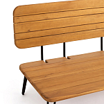 Двухместный диван из акации без подлоконтиков Amra варинант исполнения - 7 | Loft Concept в Омске