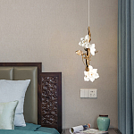 Люстра с белыми цветами на ветвистом каркасе Lure by PELLE варинант исполнения - 2 | Loft Concept в Омске