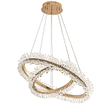 Люстра два кольца с хрустальным декором Rowan Crystal Ring Horizontal Gold Chandelier варинант исполнения - 2 | Loft Concept в Омске