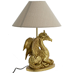 Настольная лампа с абажуром Дракон Golden Dragon Lamp Beige варинант исполнения - 4 | Loft Concept в Омске