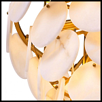 Люстра подвесная четырехъярусная с подвесками в форме дисков Cryptocrystalline Stone варинант исполнения - 3 | Loft Concept в Омске