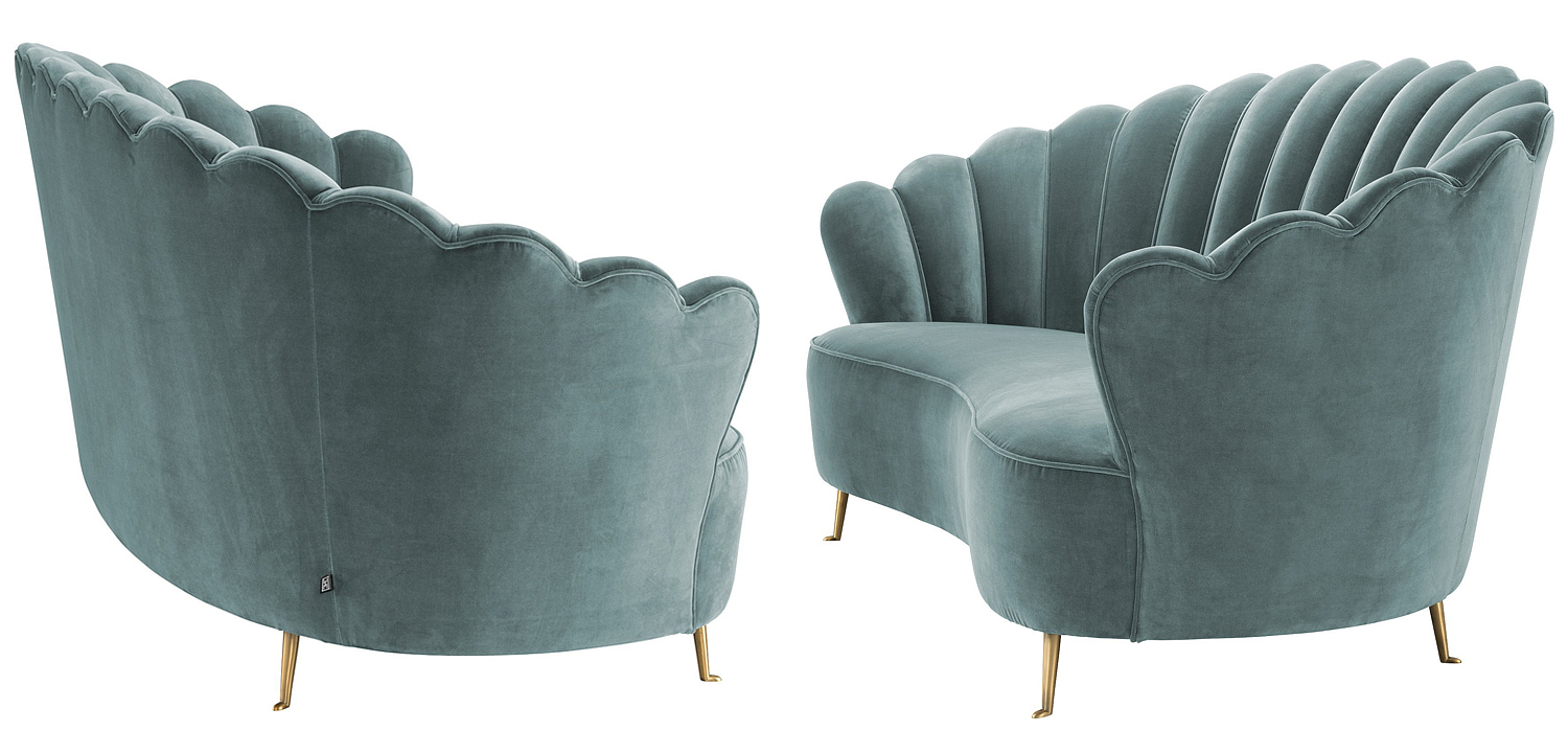 Диван Eichholtz Sofa Messina Turquoise Диван Eichholtz Sofa Messina Turquoise - Loft-Concept в Омске