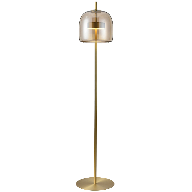 Торшер Blanton Amber Glass Floor Lamp Золотой Янтарный Прозрачное Стекло Торшер Blanton Amber Glass Floor Lamp Золотой Янтарный Прозрачное Стекло в Омске | Loft Concept