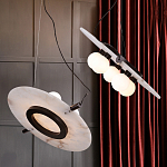 Подвесной светильник из мрамора в форме диска Marble Disc Pendant Light варинант исполнения - 3 | Loft Concept в Омске