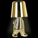 Настольная лампа фигурная золотого цвета с гладким абажуром Высота 19 см Sophia варинант исполнения - 3 | Loft Concept в Омске