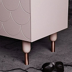 Дизайнерский комод розовый с фактурным фасадом Tiles варинант исполнения - 3 | Loft Concept в Омске