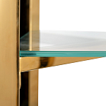 Стеллаж золото с прозрачными стеклянными полками Safekeeping варинант исполнения - 2 | Loft Concept в Омске