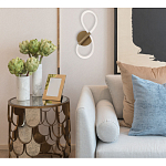 Бра с белым плафоном в форме восьмерки и круглым основанием Luke Lampco Tracer Lamp варинант исполнения - 7 | Loft Concept в Омске