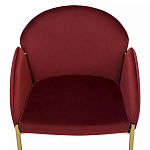 Стул бордовый на золотистых ножках Burgundy Chair варинант исполнения - 5 | Loft Concept в Омске