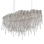 Люстра подвесная с металлическими цепочками и изогнутыми металлическими дугами 72 см Atlantis Chain варинант исполнения - 7 | Loft Concept в Омске