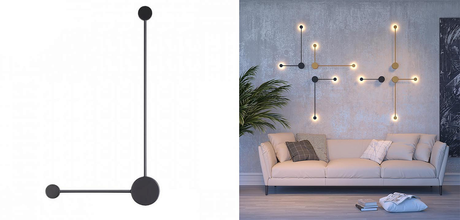 Бра Pin Wall Light Black Angle Бра Pin Wall Light Black Angle - Loft-Concept в Омске
