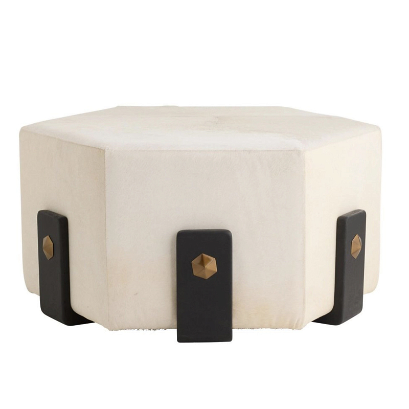 Дизайнерский пуф Florida Молочный Черный в Омске | Loft Concept 
