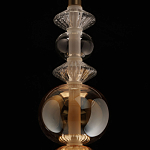 Подвесной светильник с вертикальной композицией из прозрачных и янтарных стеклянных шаров и ромбов Gabriel Scott Luna варинант исполнения - 7 | Loft Concept в Омске