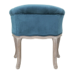 Кресло низкое в стиле прованс Louis French Armchair blue velour варинант исполнения - 2 | Loft Concept в Омске